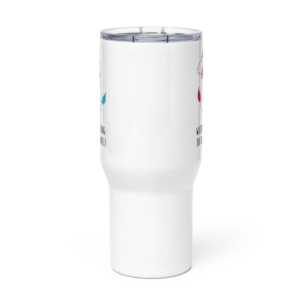 XXL kubek termiczny jednorożec Wiadomość Großer Thermobecher, Thermobecher, Jumbo Becher, XL Thermobecher, Autobecher, XL Reisetasse, Reisebecher, Einhorn, Einhörner, Einhorn Deko, Unicorn, witzig, Spruch, Valentine, Ehe, lustig, Valentinstag, Geschenk, Partner, Liebe