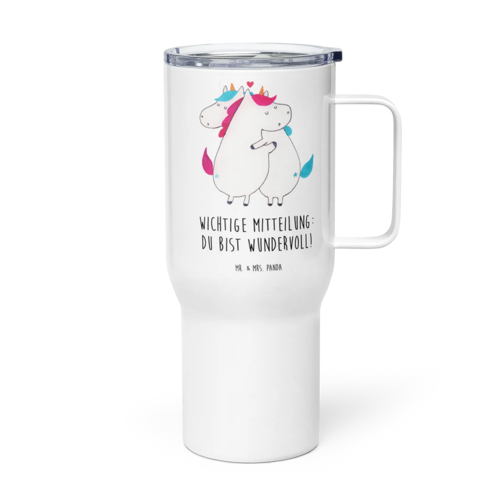 XXL kubek termiczny jednorożec Wiadomość Großer Thermobecher, Thermobecher, Jumbo Becher, XL Thermobecher, Autobecher, XL Reisetasse, Reisebecher, Einhorn, Einhörner, Einhorn Deko, Unicorn, witzig, Spruch, Valentine, Ehe, lustig, Valentinstag, Geschenk, Partner, Liebe