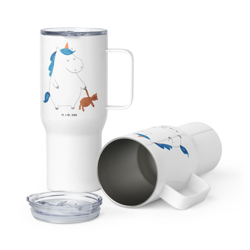 XXL thermal mug unicorn teddy Thermobecher, XL Reisetasse, Autobecher, XL Thermobecher, Großer Thermobecher, Jumbo Becher, Reisebecher, Einhorn, Einhörner, Einhorn Deko, Unicorn, Träumen, gute Nacht, Single, Freundin, Bett, Singleleben, schlafen