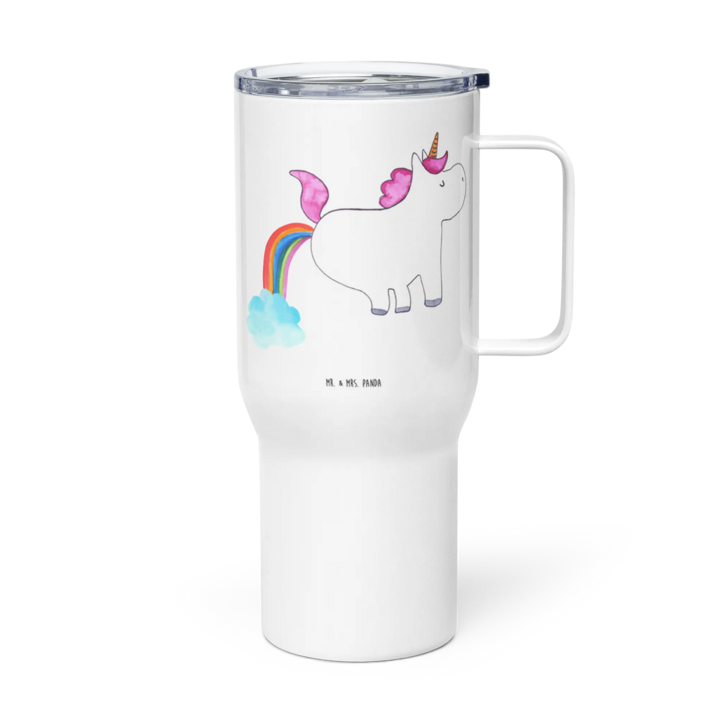 XXL Thermobecher Einhorn Pupsen Großer Thermobecher, Reisebecher, XL Reisetasse, XL Thermobecher, Jumbo Becher, Autobecher, Unicorn, Einhorn, Einhörner, Einhorn Deko, Erwachsenwerden, Lustig, Regenbogen, Pups, Glitzer, Einhornpower, Spaß, Freundin