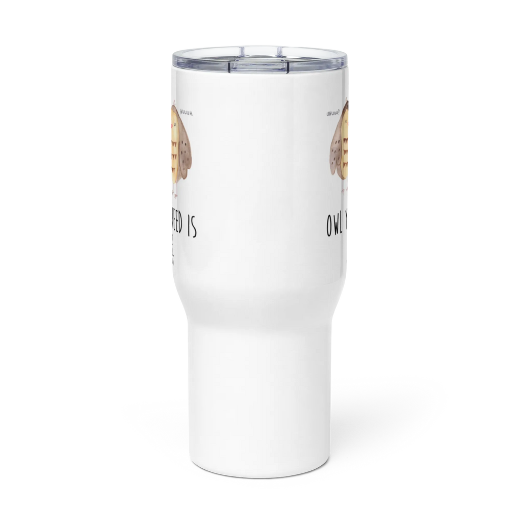 XXL Thermobecher Eulen Liebe XL Thermobecher, XL Reisetasse, Großer Thermobecher, Autobecher, Jumbo Becher, Reisebecher, Eule, Wortspiel Lustig, Eule Deko, Liebe, Hochzeit Spruch, Owl, Liebe Spruch, Freundin Geschenk, All You Need Is Love, Freund