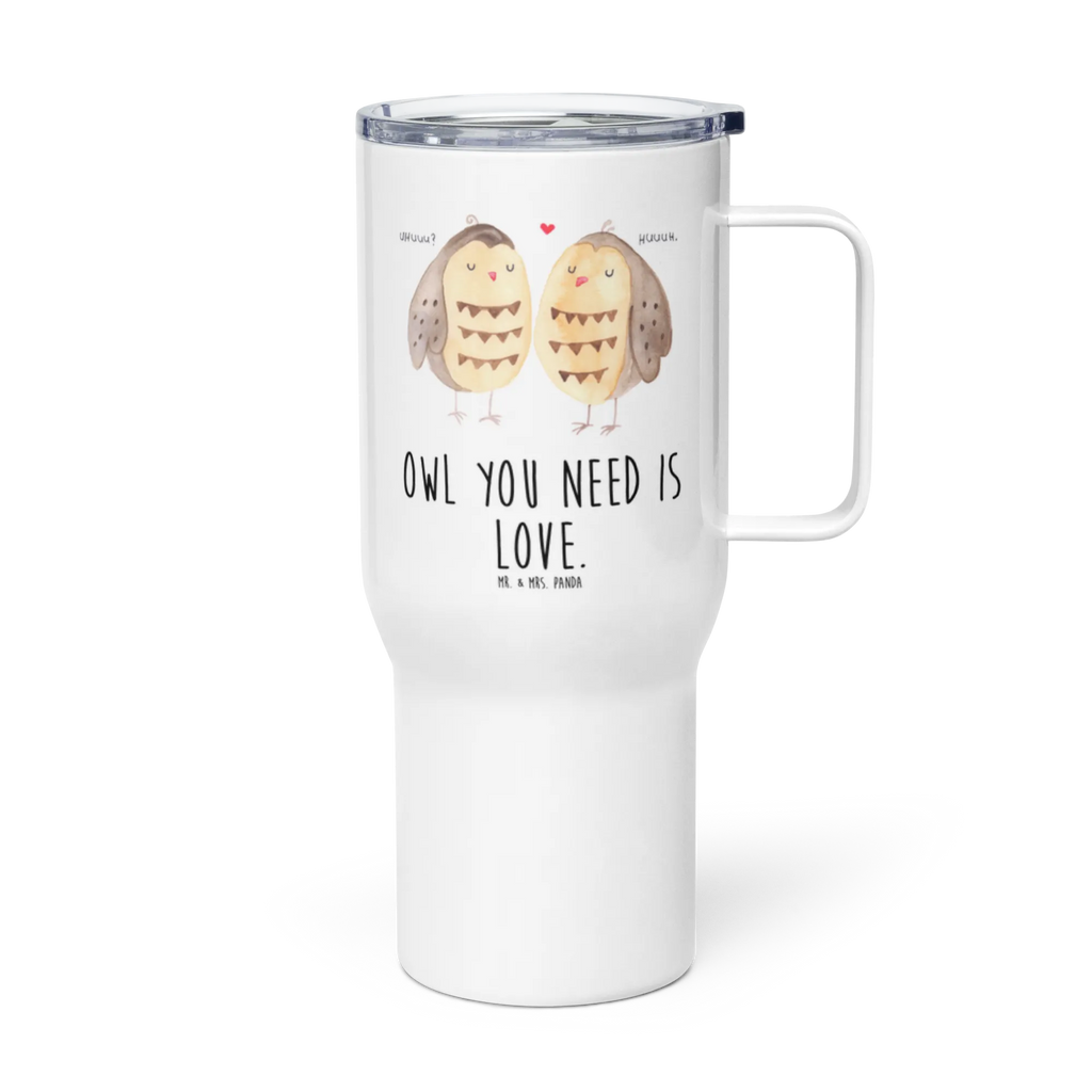 XXL Thermobecher Eulen Liebe XL Thermobecher, XL Reisetasse, Großer Thermobecher, Autobecher, Jumbo Becher, Reisebecher, Eule, Wortspiel Lustig, Eule Deko, Liebe, Hochzeit Spruch, Owl, Liebe Spruch, Freundin Geschenk, All You Need Is Love, Freund