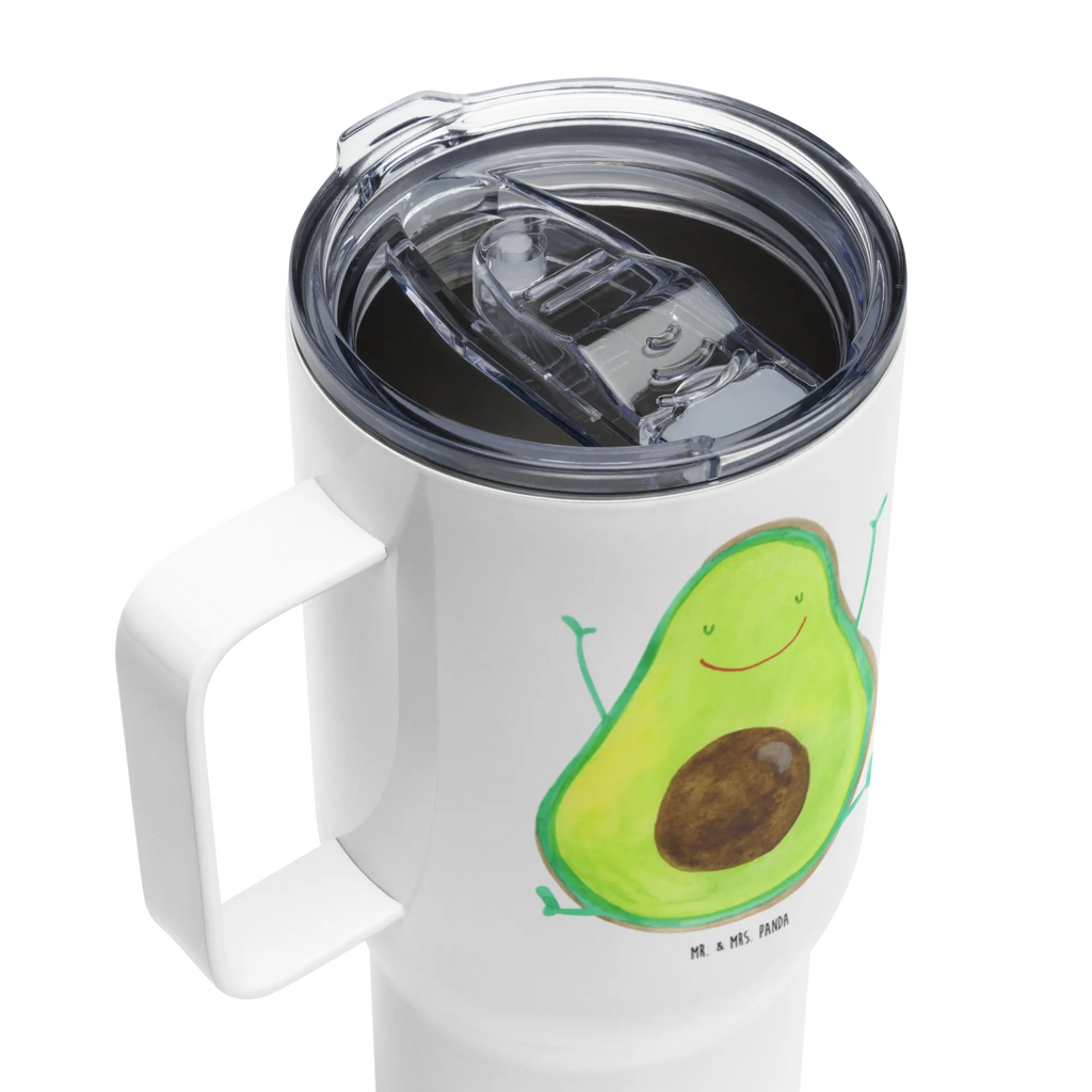 XXL Thermobecher Avocado Glücklich Großer Thermobecher, XL Thermobecher, Jumbo Becher, Reisebecher, XL Reisetasse, Autobecher, Thermobecher, Avocado, Veggie, Vegan, Gesund, Chaos