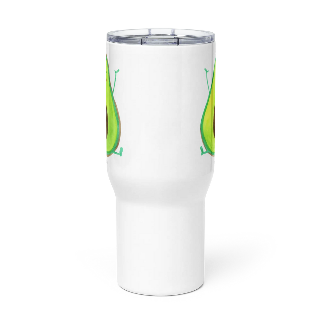 XXL Thermobecher Avocado Glücklich Großer Thermobecher, XL Thermobecher, Jumbo Becher, Reisebecher, XL Reisetasse, Autobecher, Thermobecher, Avocado, Veggie, Vegan, Gesund, Chaos