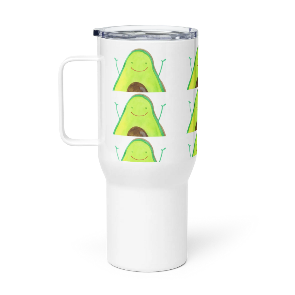 XXL Thermobecher Avocado Glücklich Großer Thermobecher, XL Thermobecher, Jumbo Becher, Reisebecher, XL Reisetasse, Autobecher, Thermobecher, Avocado, Veggie, Vegan, Gesund, Chaos