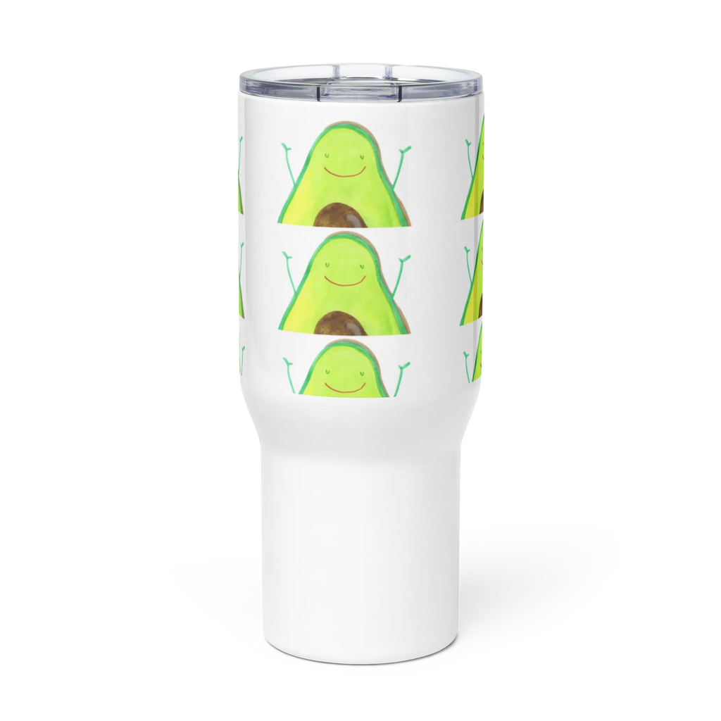 XXL Thermobecher Avocado Glücklich Großer Thermobecher, XL Thermobecher, Jumbo Becher, Reisebecher, XL Reisetasse, Autobecher, Thermobecher, Avocado, Veggie, Vegan, Gesund, Chaos