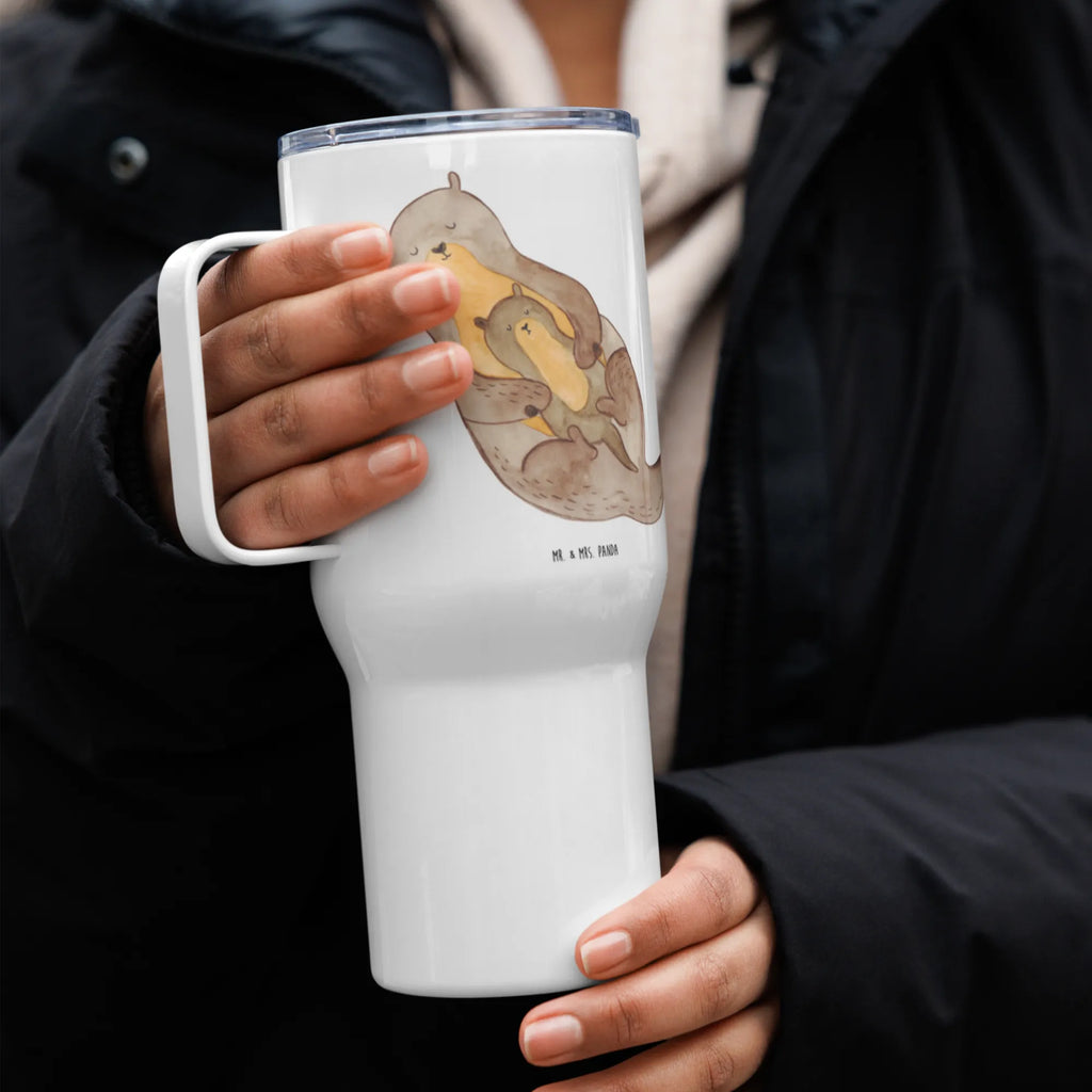 XXL thermal mug otter child Thermobecher, Reisebecher, Jumbo Becher, XL Reisetasse, Großer Thermobecher, Autobecher, XL Thermobecher, Otter, Fischotter, Seeotter, Otter Seeotter See Otter
