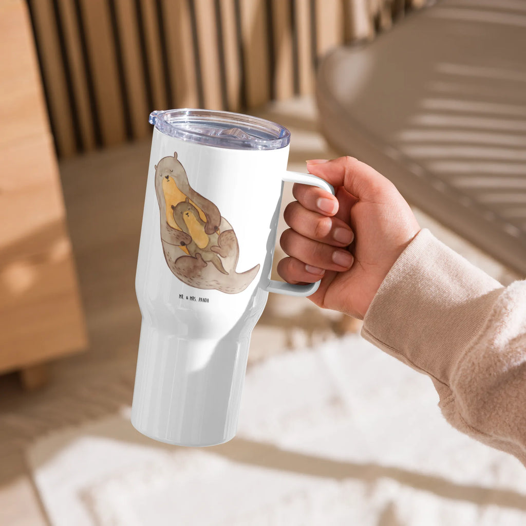 XXL thermal mug otter child Thermobecher, Reisebecher, Jumbo Becher, XL Reisetasse, Großer Thermobecher, Autobecher, XL Thermobecher, Otter, Fischotter, Seeotter, Otter Seeotter See Otter