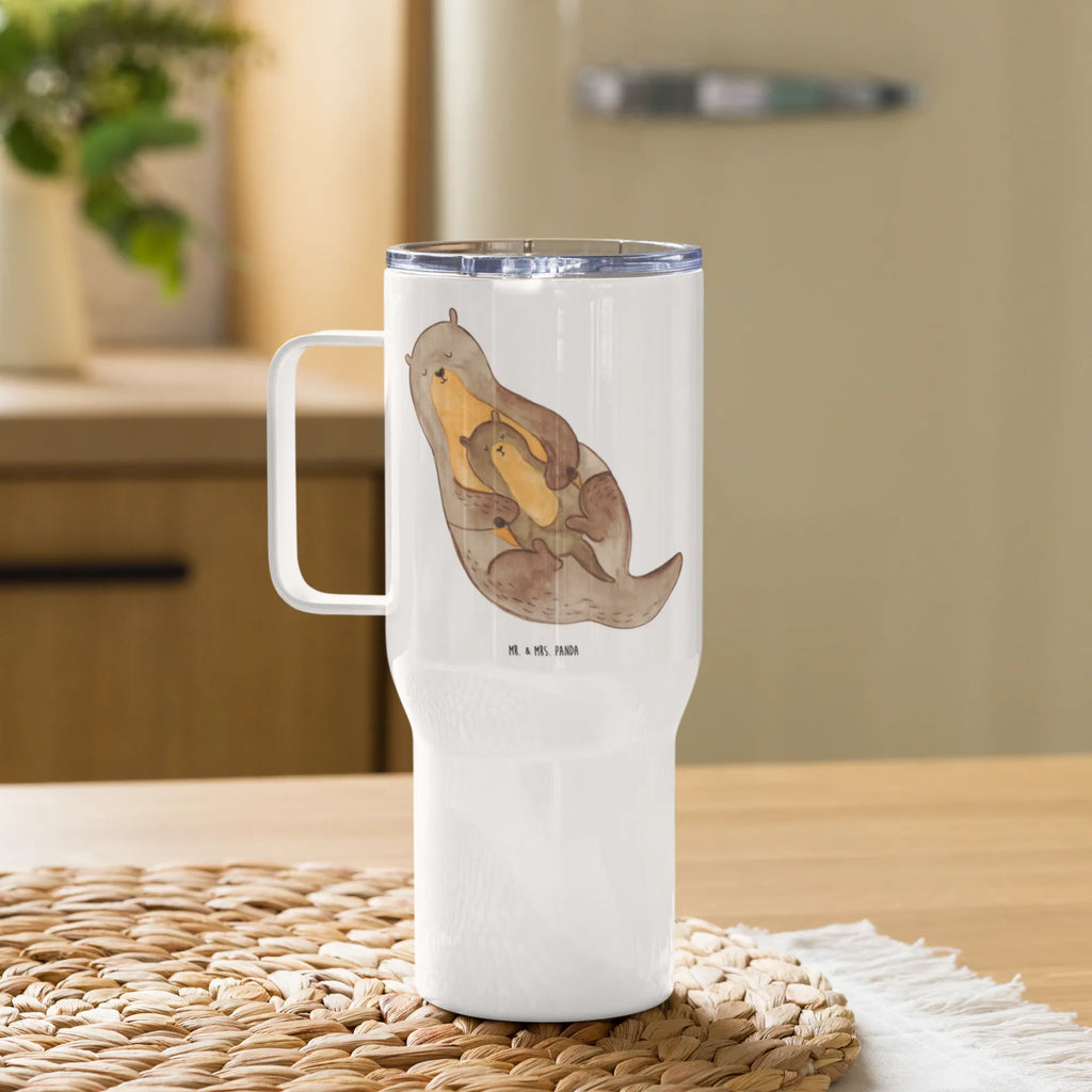 XXL thermal mug otter child Thermobecher, Reisebecher, Jumbo Becher, XL Reisetasse, Großer Thermobecher, Autobecher, XL Thermobecher, Otter, Fischotter, Seeotter, Otter Seeotter See Otter