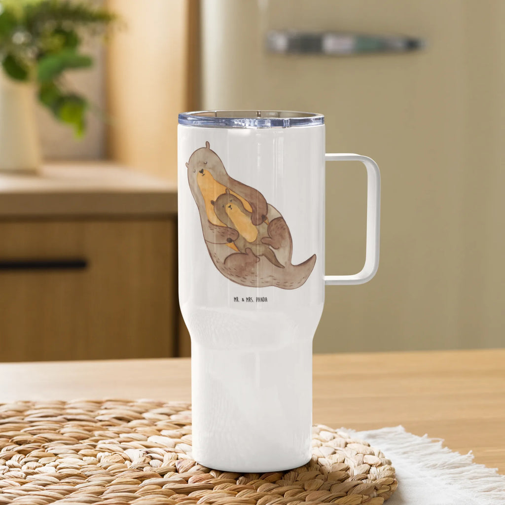 XXL thermal mug otter child Thermobecher, Reisebecher, Jumbo Becher, XL Reisetasse, Großer Thermobecher, Autobecher, XL Thermobecher, Otter, Fischotter, Seeotter, Otter Seeotter See Otter