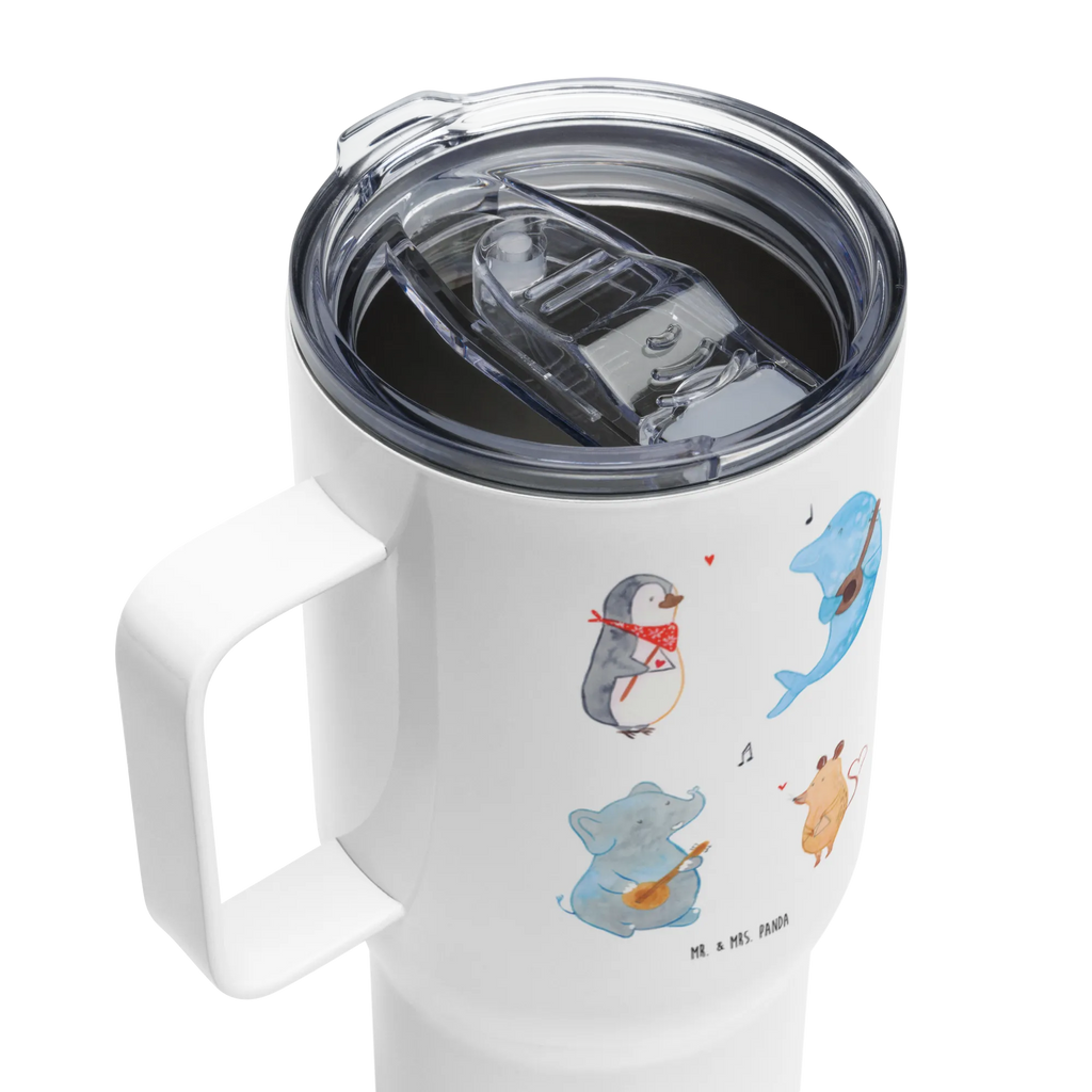 XXL thermal mug Big tape Großer Thermobecher, XL Thermobecher, Reisebecher, XL Reisetasse, Autobecher, Jumbo Becher, Lustige Sprüche, Tiere, Tiermotive, Gute Laune, Maus, Gitarre, Musik, Elefant, Band, Delfin, Triangel, Musikanten, Pinguin, Hund