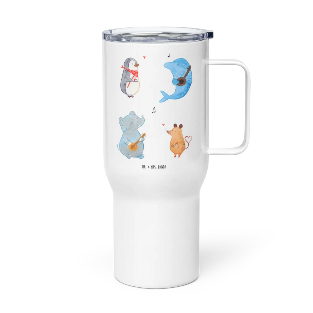 XXL thermal mug Big tape Großer Thermobecher, XL Thermobecher, Reisebecher, XL Reisetasse, Autobecher, Jumbo Becher, Lustige Sprüche, Tiere, Tiermotive, Gute Laune, Maus, Gitarre, Musik, Elefant, Band, Delfin, Triangel, Musikanten, Pinguin, Hund