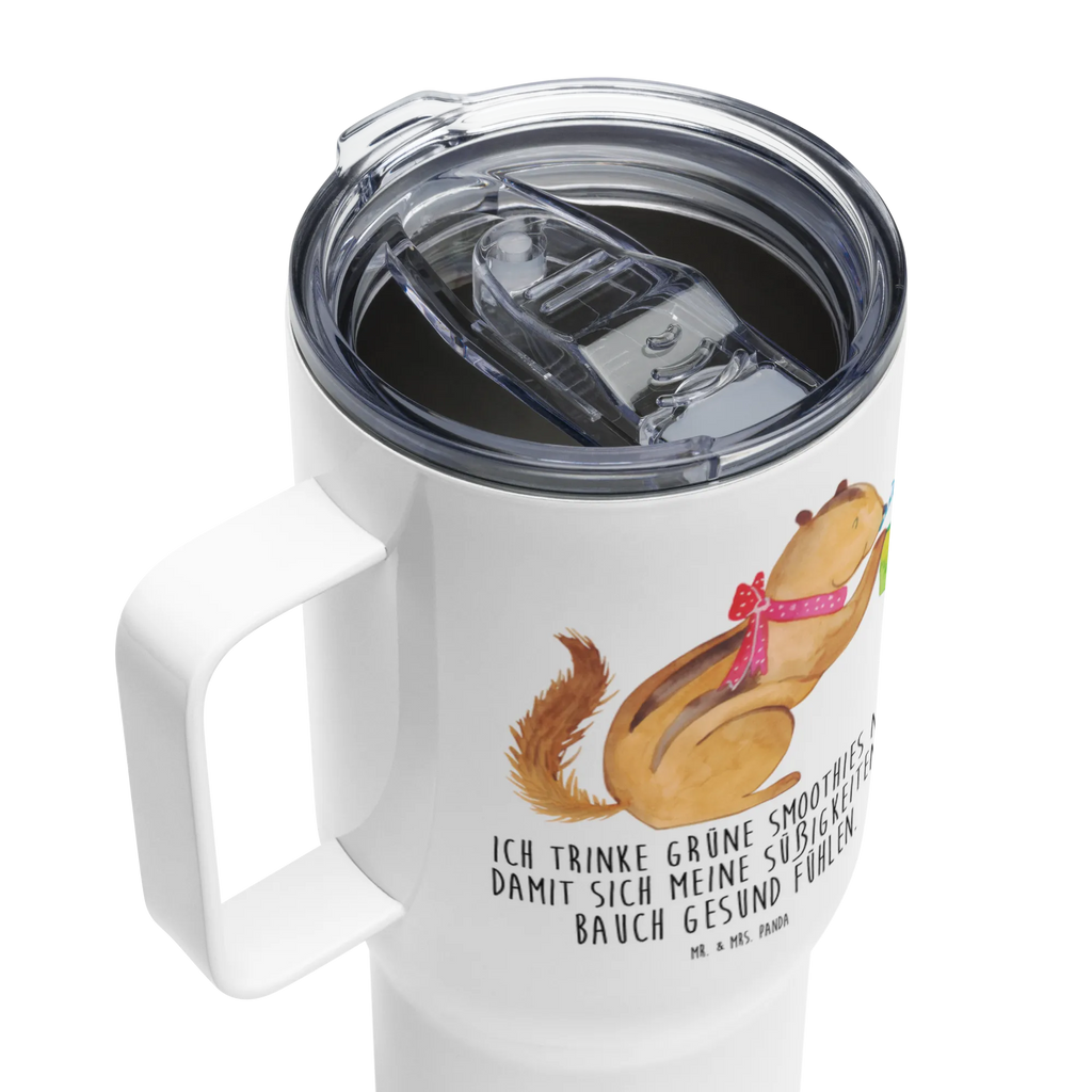XXL thermal mug Squirrel smoothies Jumbo Becher, Großer Thermobecher, Reisebecher, XL Reisetasse, Autobecher, XL Thermobecher, Lustige Sprüche, Tiere, Tiermotive, Gute Laune, Diät, Green Smoothies, Streifenhörnchen, Eichhörnchen, Abnehmen