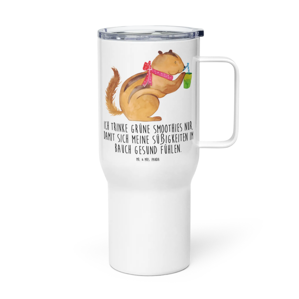 XXL thermal mug Squirrel smoothies Jumbo Becher, Großer Thermobecher, Reisebecher, XL Reisetasse, Autobecher, XL Thermobecher, Lustige Sprüche, Tiere, Tiermotive, Gute Laune, Diät, Green Smoothies, Streifenhörnchen, Eichhörnchen, Abnehmen