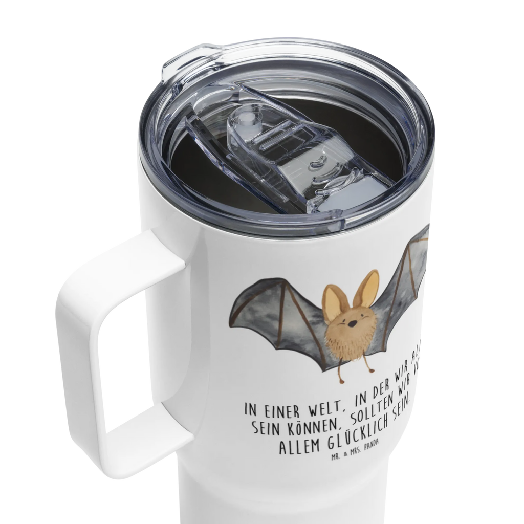 XXL Thermobecher Fledermaus Flügel Großer Thermobecher, Jumbo Becher, XL Reisetasse, Reisebecher, XL Thermobecher, Thermobecher, Autobecher, Tiermotive, Gute Laune, lustige Sprüche, Tiere