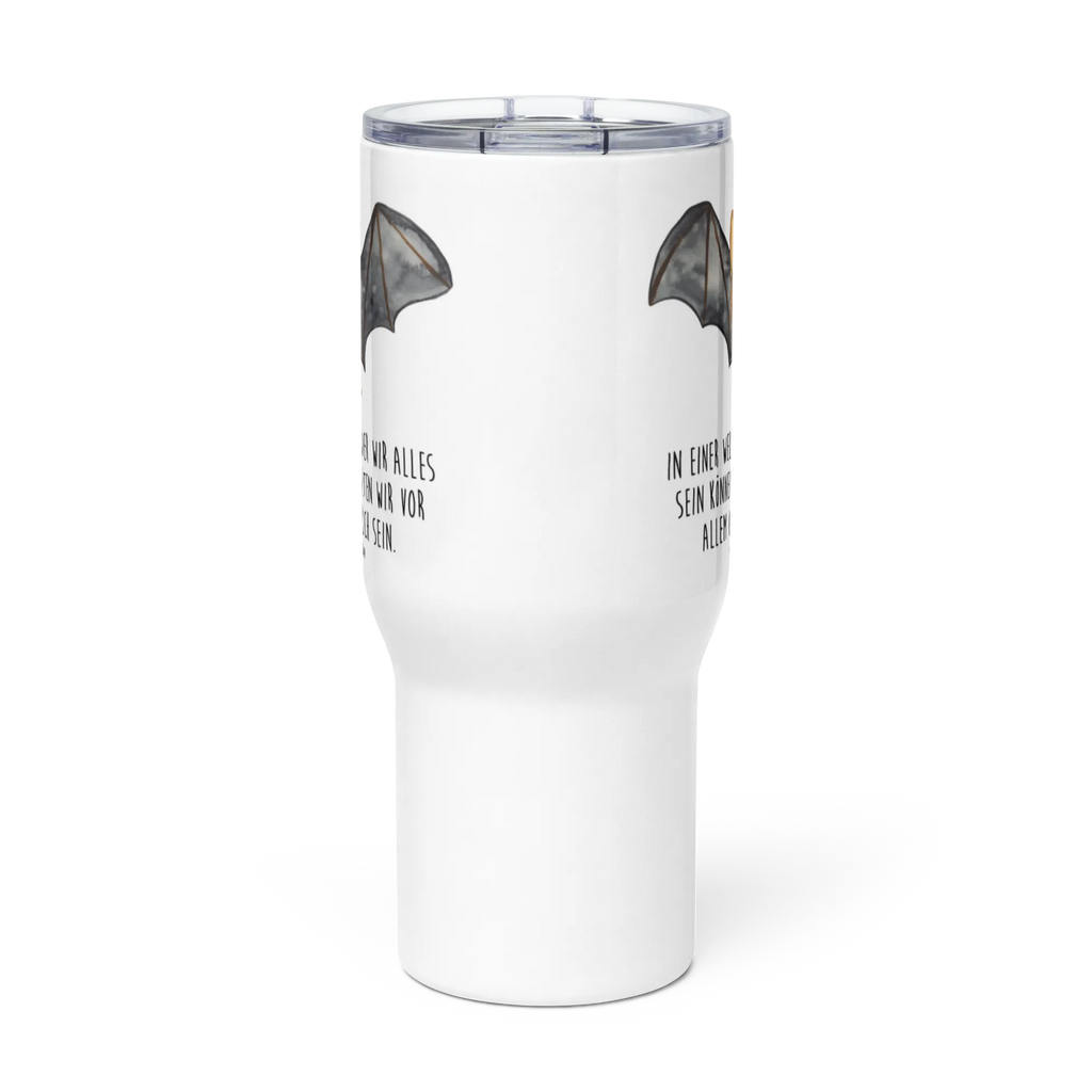 XXL Thermobecher Fledermaus Flügel Großer Thermobecher, Jumbo Becher, XL Reisetasse, Reisebecher, XL Thermobecher, Thermobecher, Autobecher, Tiermotive, Gute Laune, lustige Sprüche, Tiere