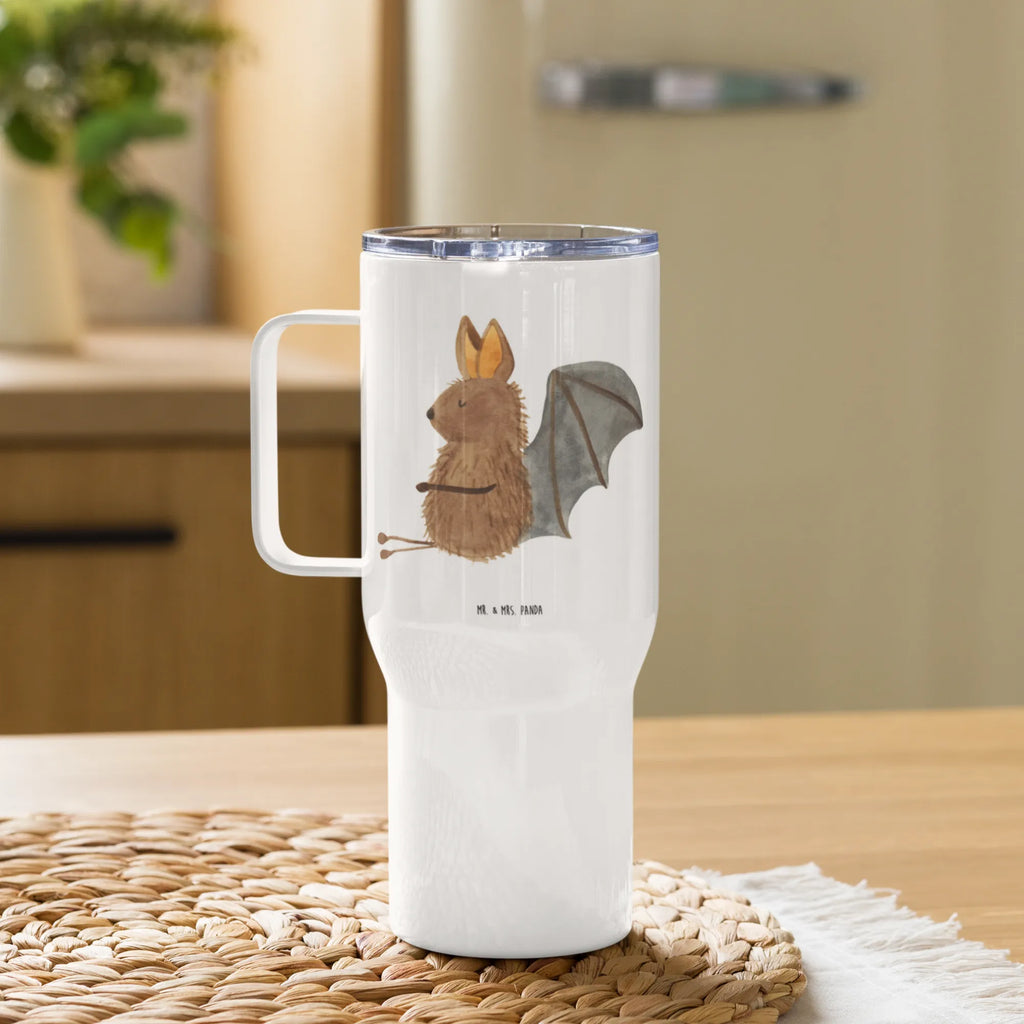 XXL Thermobecher Fledermaus Sitzen Großer Thermobecher, Reisebecher, Thermobecher, XL Thermobecher, Autobecher, Jumbo Becher, XL Reisetasse, Tiermotive, Gute Laune, lustige Sprüche, Tiere, Fledermaus, Motivation, entspannen, Fledermäuse