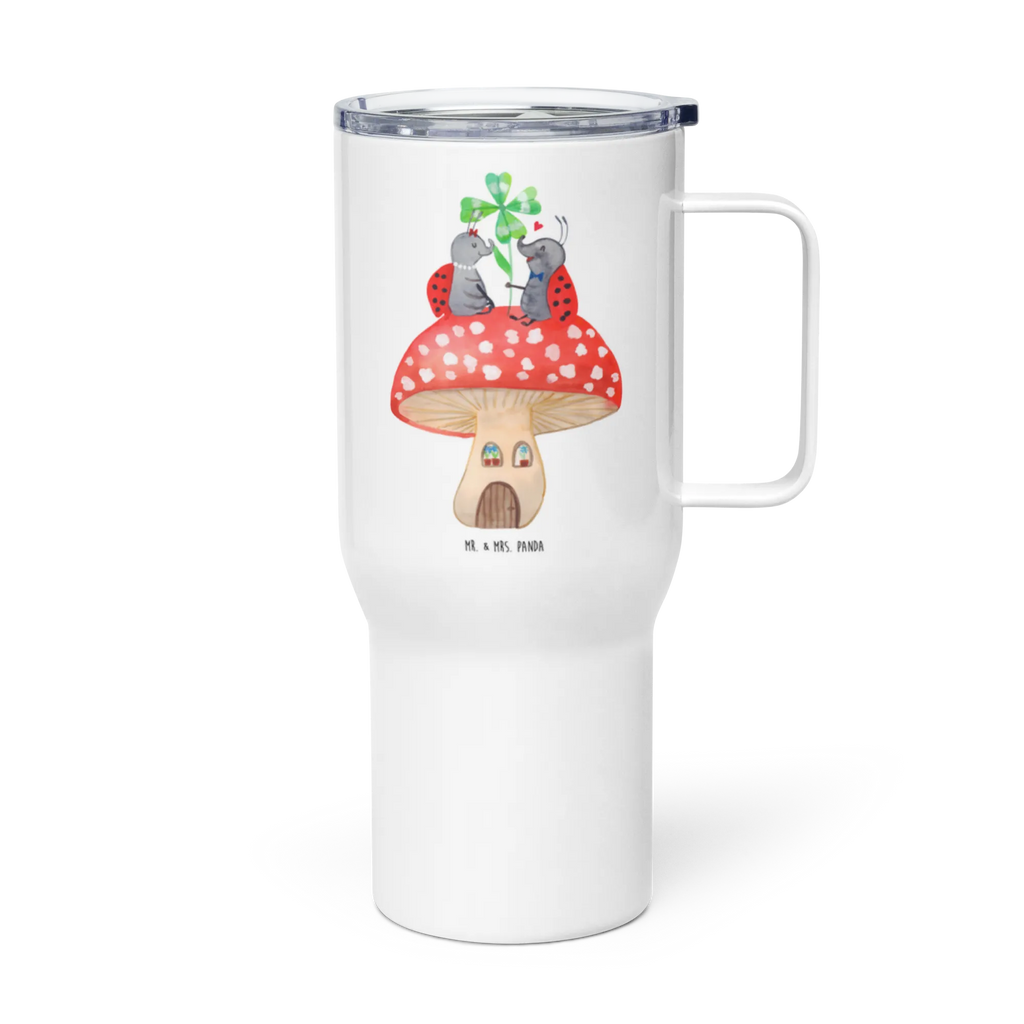 XXL thermal mug ladybug toadstool Reisebecher, XL Thermobecher, Großer Thermobecher, Thermobecher, Autobecher, XL Reisetasse, Jumbo Becher, Tiermotive, Gute Laune, lustige Sprüche, Tiere, Wohnung, Marienkäfer, Haus, zuhause, Fliegenpilz, Fleigenpilzhaus