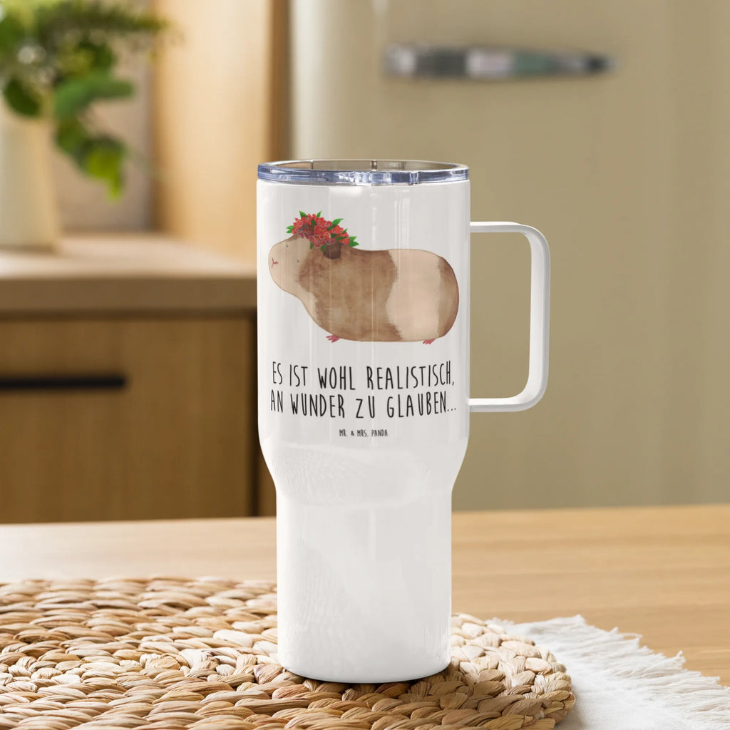 XXL Thermobecher Meerschweinchen Weisheit Autobecher, Reisebecher, XL Thermobecher, XL Reisetasse, Jumbo Becher, Großer Thermobecher, Lustige Sprüche, Tiere, Tiermotive, Gute Laune, Meerie, Meeries, Meerschweinchen, Realität, Motivation, Wunder, Weisheit, Spruch, Blumenkind, Wunderland