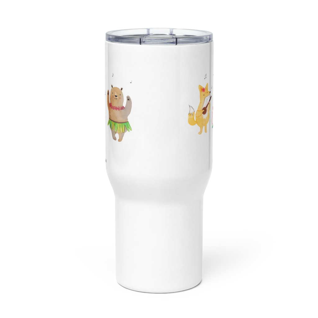 XXL kubek termiczny zwierzęta leśne Aloha Großer Thermobecher, Thermobecher, Jumbo Becher, XL Thermobecher, Reisebecher, XL Reisetasse, Autobecher, Tiermotive, Gute Laune, lustige Sprüche, Tiere, Waldtiere, Lachen, Wald, Bär, Leben, Igel, Musik, Aloha, Hase, Tanzen