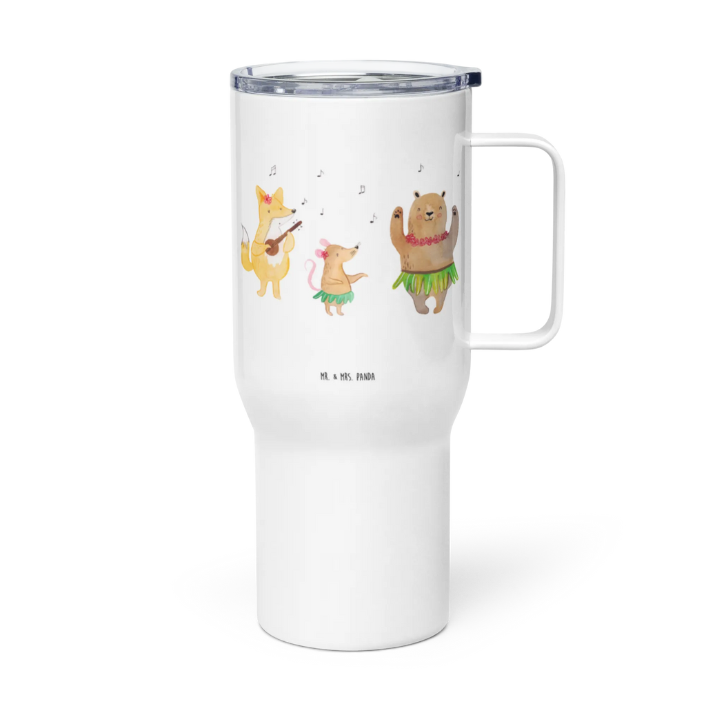 XXL kubek termiczny zwierzęta leśne Aloha Großer Thermobecher, Thermobecher, Jumbo Becher, XL Thermobecher, Reisebecher, XL Reisetasse, Autobecher, Tiermotive, Gute Laune, lustige Sprüche, Tiere, Waldtiere, Lachen, Wald, Bär, Leben, Igel, Musik, Aloha, Hase, Tanzen
