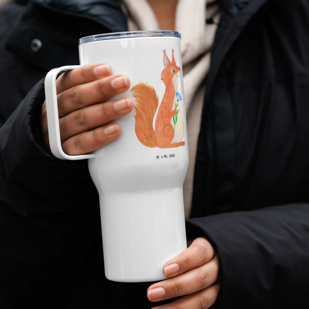 XXL thermal mug Squirrel flower XL Thermobecher, Autobecher, Reisebecher, Thermobecher, Jumbo Becher, XL Reisetasse, Großer Thermobecher, Tiermotive, Gute Laune, lustige Sprüche, Tiere, Lachen, Spruch positiv, Motivation Sprüche, Eichhorn, glücklich Spruch, Eichhörnchen, Spruch Deko, Spaß, Motivation Bilder