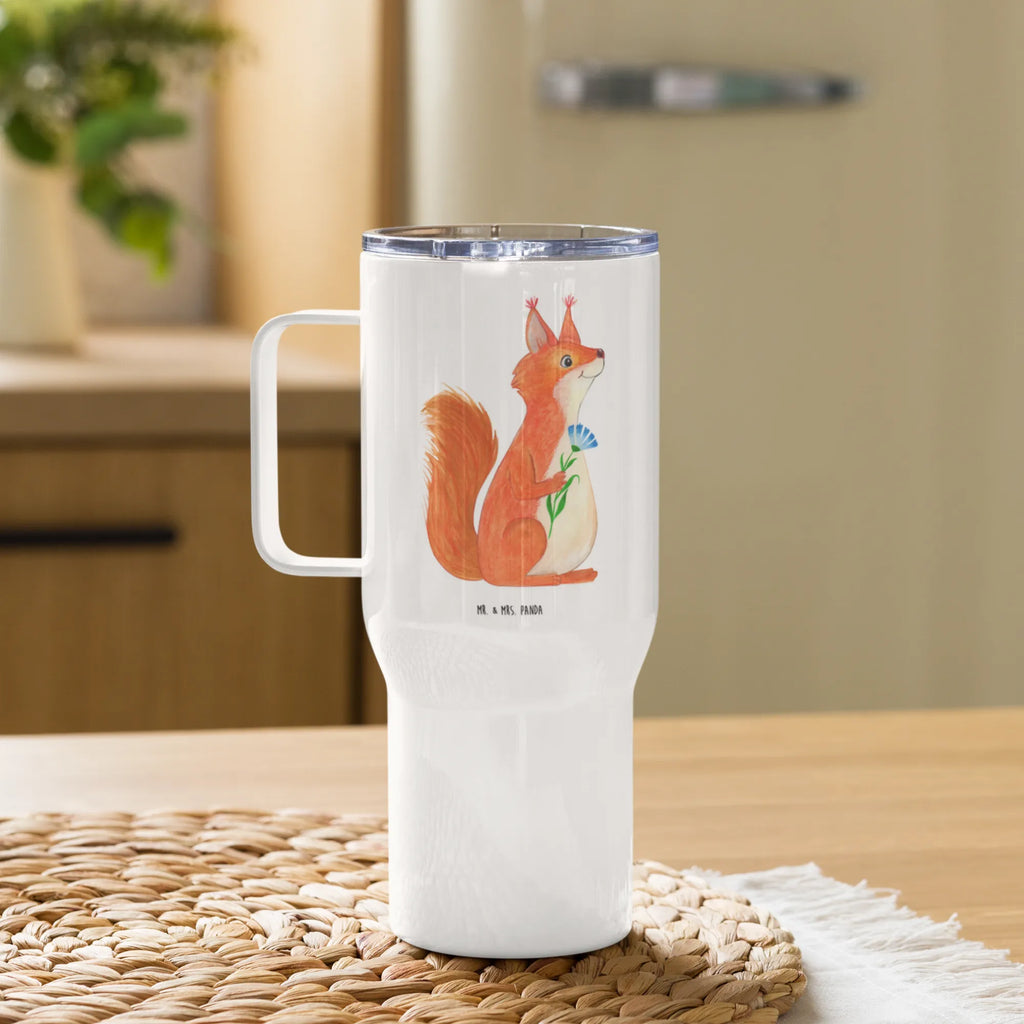 XXL thermal mug Squirrel flower XL Thermobecher, Autobecher, Reisebecher, Thermobecher, Jumbo Becher, XL Reisetasse, Großer Thermobecher, Tiermotive, Gute Laune, lustige Sprüche, Tiere, Lachen, Spruch positiv, Motivation Sprüche, Eichhorn, glücklich Spruch, Eichhörnchen, Spruch Deko, Spaß, Motivation Bilder