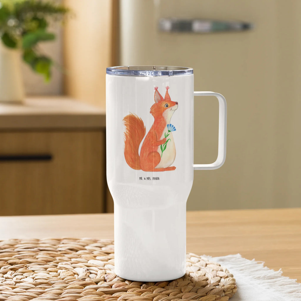 XXL thermal mug Squirrel flower XL Thermobecher, Autobecher, Reisebecher, Thermobecher, Jumbo Becher, XL Reisetasse, Großer Thermobecher, Tiermotive, Gute Laune, lustige Sprüche, Tiere, Lachen, Spruch positiv, Motivation Sprüche, Eichhorn, glücklich Spruch, Eichhörnchen, Spruch Deko, Spaß, Motivation Bilder