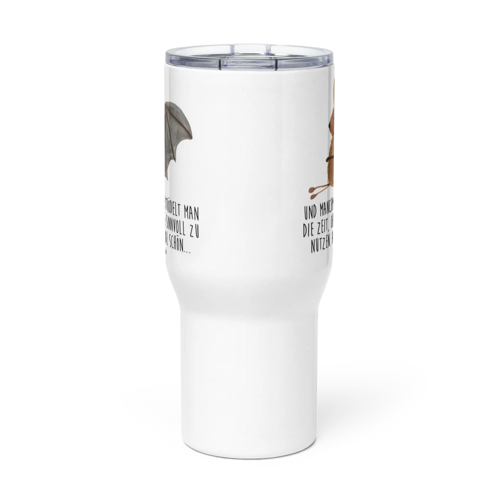 XXL Thermobecher Fledermaus Sitzen Großer Thermobecher, Reisebecher, Thermobecher, XL Thermobecher, Autobecher, Jumbo Becher, XL Reisetasse, Tiermotive, Gute Laune, lustige Sprüche, Tiere, Fledermaus, Motivation, entspannen, Fledermäuse