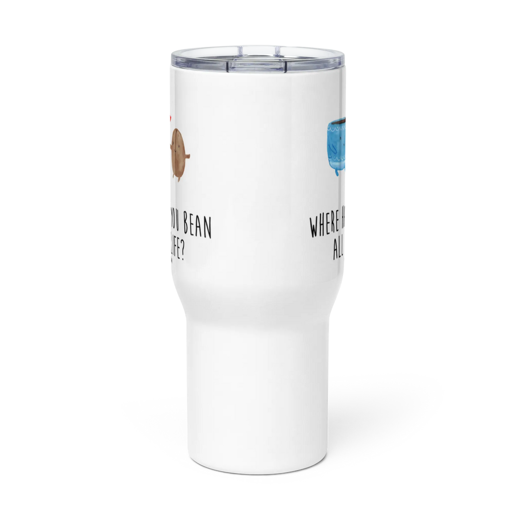 XXL Thermobecher Kaffee Bohne XL Reisetasse, Autobecher, Thermobecher, Reisebecher, Jumbo Becher, Großer Thermobecher, XL Thermobecher, Tiermotive, Gute Laune, lustige Sprüche, Tiere, Glück, Zufriedenheit, Kaffeebohne, Genuss, Kaffee