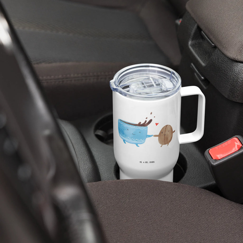 XXL Thermobecher Kaffee Bohne XL Reisetasse, Autobecher, Thermobecher, Reisebecher, Jumbo Becher, Großer Thermobecher, XL Thermobecher, Tiermotive, Gute Laune, lustige Sprüche, Tiere, Glück, Zufriedenheit, Kaffeebohne, Genuss, Kaffee