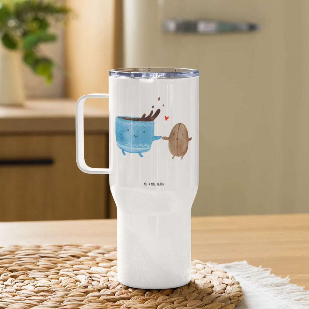 XXL Thermobecher Kaffee Bohne XL Reisetasse, Autobecher, Thermobecher, Reisebecher, Jumbo Becher, Großer Thermobecher, XL Thermobecher, Tiermotive, Gute Laune, lustige Sprüche, Tiere, Glück, Zufriedenheit, Kaffeebohne, Genuss, Kaffee