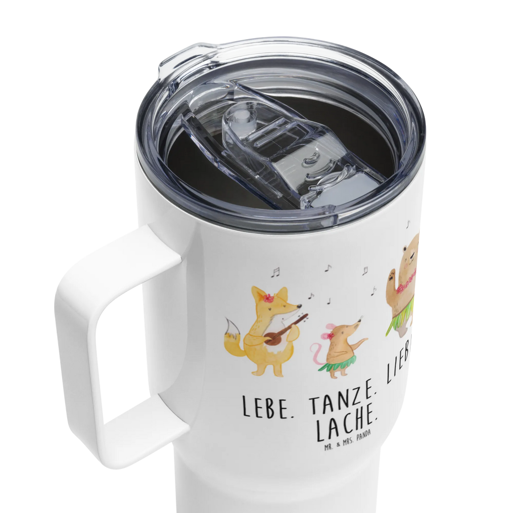 XXL kubek termiczny zwierzęta leśne Aloha Großer Thermobecher, Thermobecher, Jumbo Becher, XL Thermobecher, Reisebecher, XL Reisetasse, Autobecher, Tiermotive, Gute Laune, lustige Sprüche, Tiere, Waldtiere, Lachen, Wald, Bär, Leben, Igel, Musik, Aloha, Hase, Tanzen