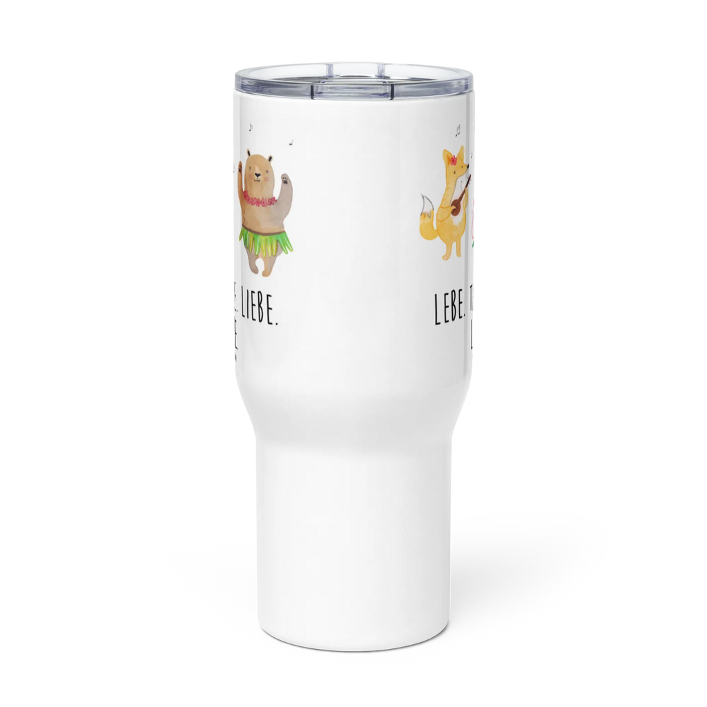 XXL kubek termiczny zwierzęta leśne Aloha Großer Thermobecher, Thermobecher, Jumbo Becher, XL Thermobecher, Reisebecher, XL Reisetasse, Autobecher, Tiermotive, Gute Laune, lustige Sprüche, Tiere, Waldtiere, Lachen, Wald, Bär, Leben, Igel, Musik, Aloha, Hase, Tanzen