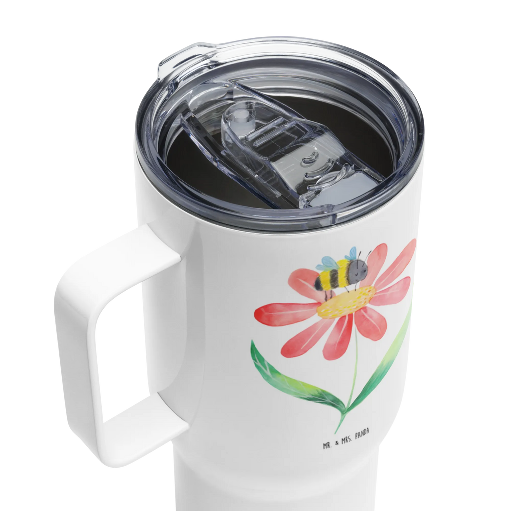 XXL thermal mug bumblebee flower XL Reisetasse, Autobecher, Jumbo Becher, XL Thermobecher, Großer Thermobecher, Reisebecher, Lustige Sprüche, Tiere, Tiermotive, Gute Laune, Flauschig, Feld, Natur, Biene, Blume, Wespe, Hummel, Hummeln
