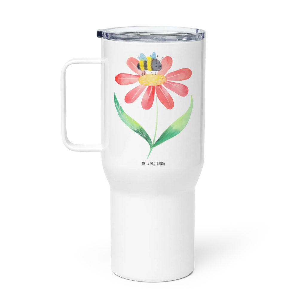 XXL thermal mug bumblebee flower XL Reisetasse, Autobecher, Jumbo Becher, XL Thermobecher, Großer Thermobecher, Reisebecher, Lustige Sprüche, Tiere, Tiermotive, Gute Laune, Flauschig, Feld, Natur, Biene, Blume, Wespe, Hummel, Hummeln