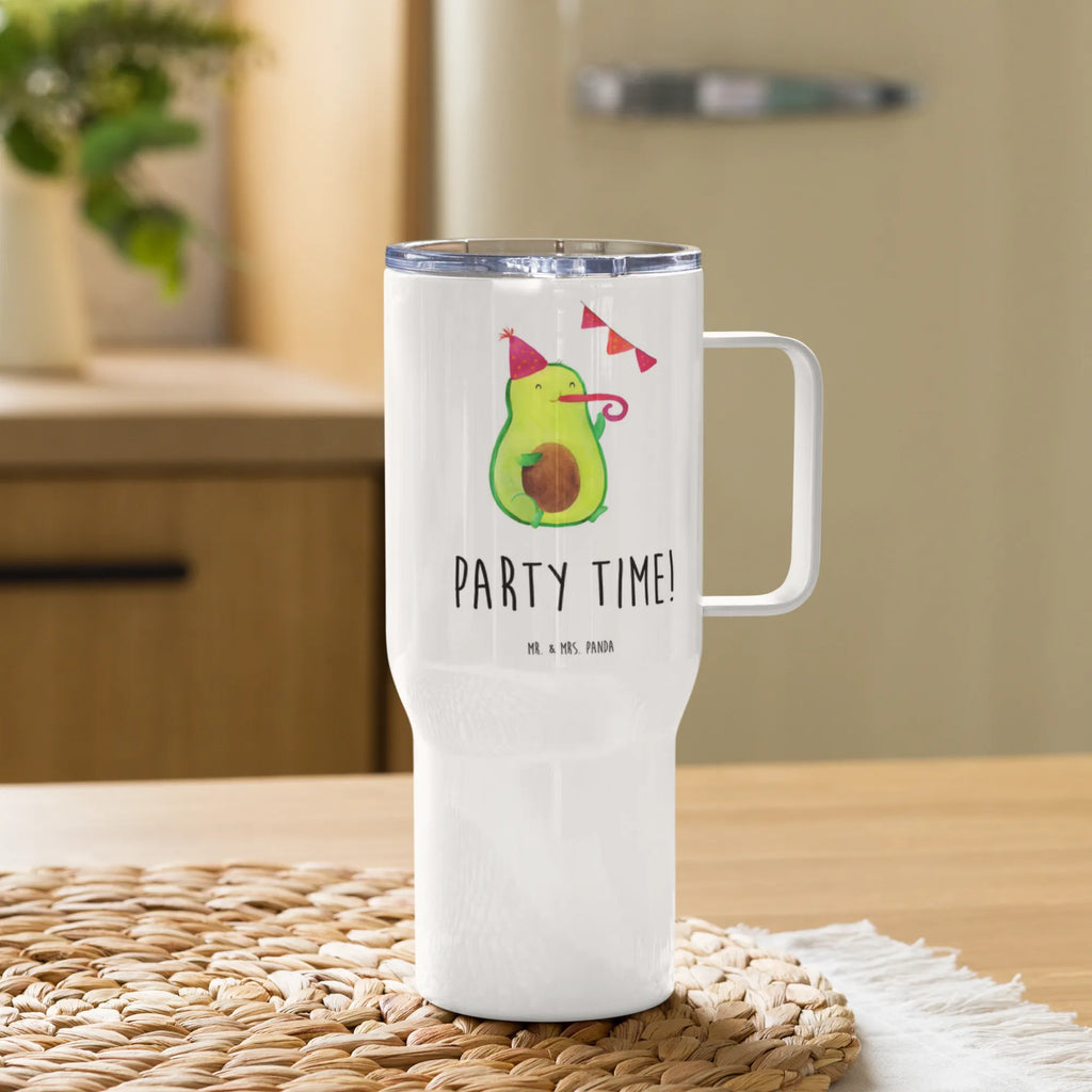 XXL Thermobecher Avocado Party Zeit Reisebecher, XL Reisetasse, Jumbo Becher, Großer Thermobecher, Thermobecher, Autobecher, XL Thermobecher, Avocado, Veggie, Vegan, Gesund
