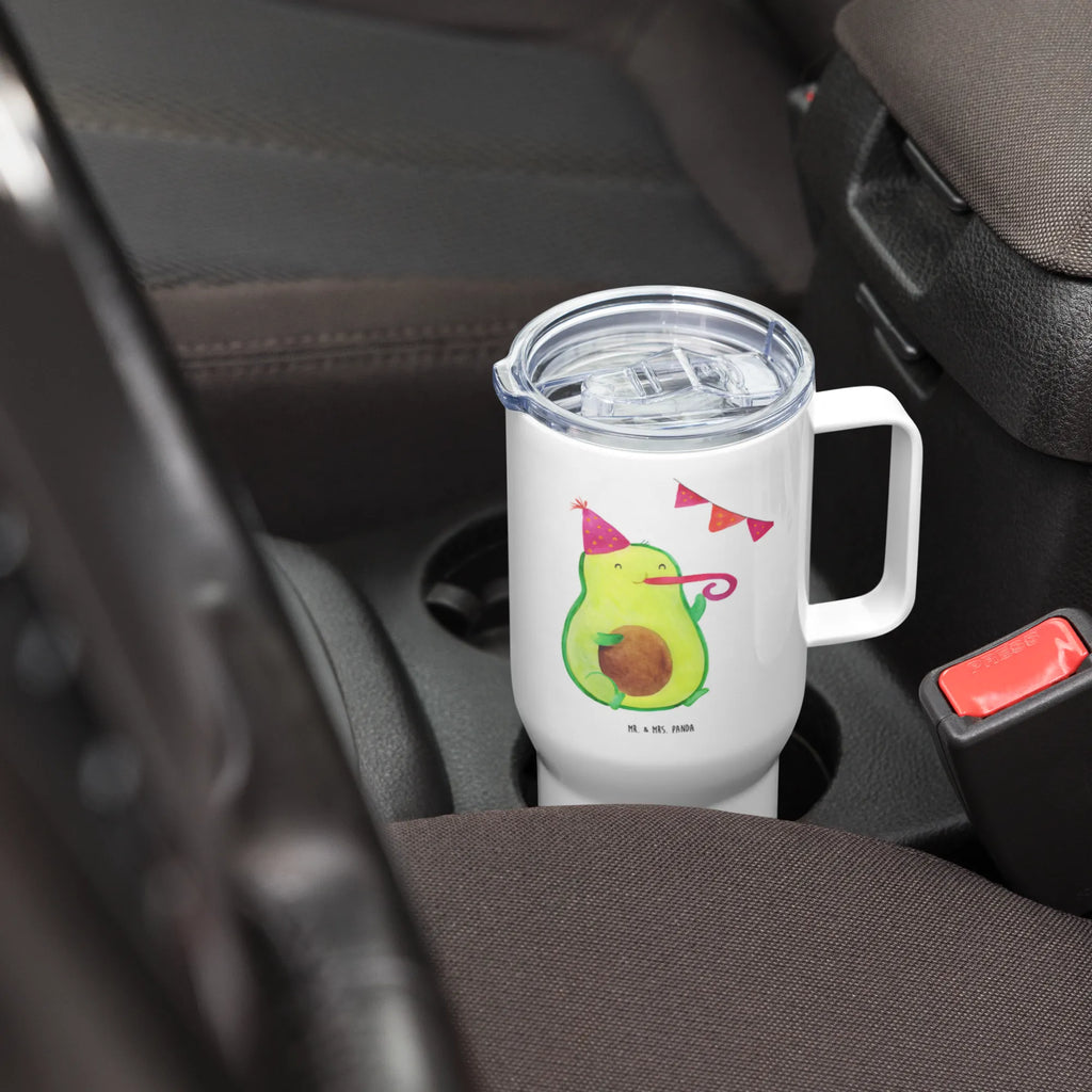 XXL Thermobecher Avocado Party Zeit Reisebecher, XL Reisetasse, Jumbo Becher, Großer Thermobecher, Thermobecher, Autobecher, XL Thermobecher, Avocado, Veggie, Vegan, Gesund