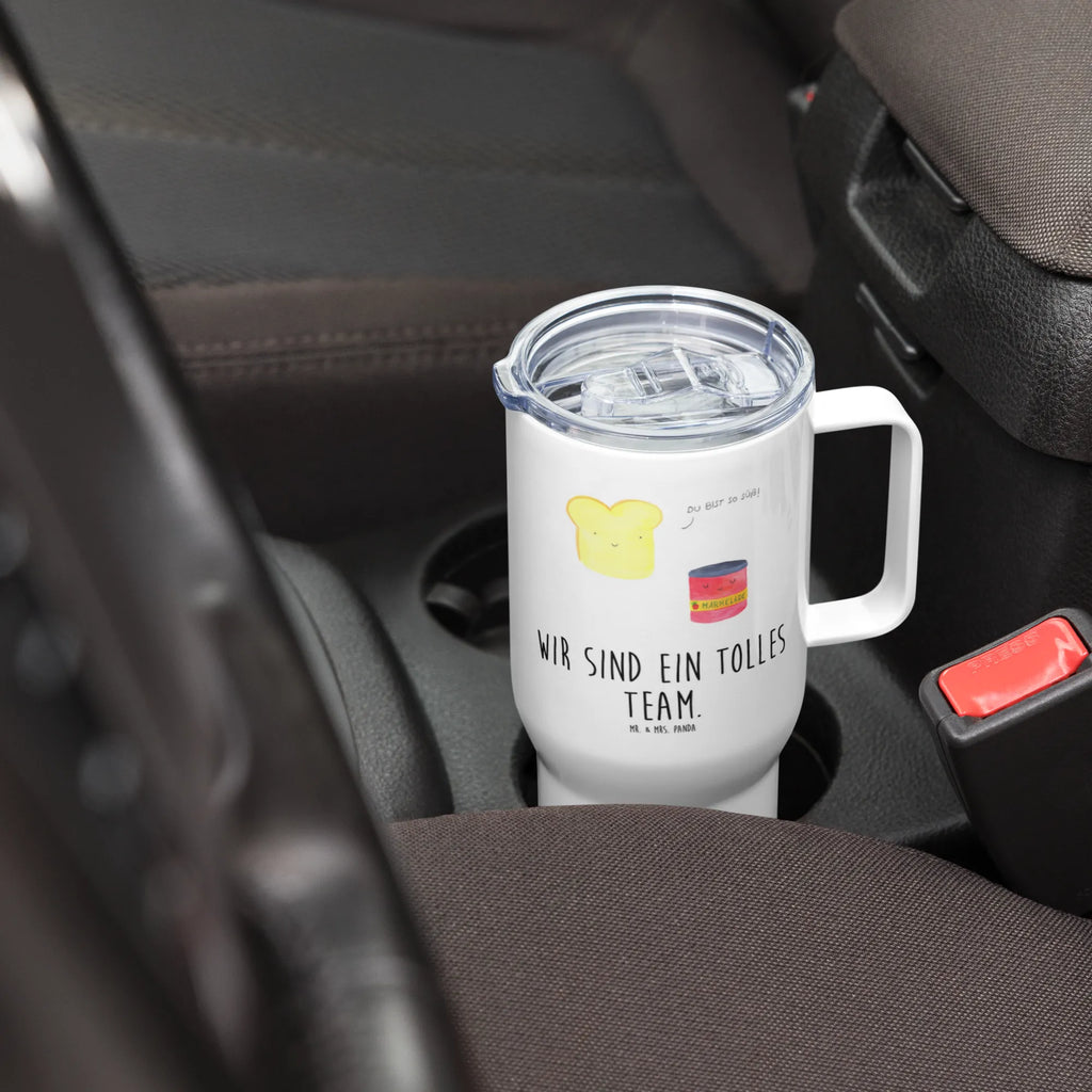 XXL Thermobecher Toast Marmelade XL Reisetasse, Reisebecher, Jumbo Becher, Autobecher, XL Thermobecher, Großer Thermobecher, Lustige Sprüche, Tiere, Tiermotive, Gute Laune, Küche Spruch, Süße Postkarte, Süß, Brot, Frühstück Einladung, Dreamteam, Küche Deko, Toastbrot, Toast, Marmelade