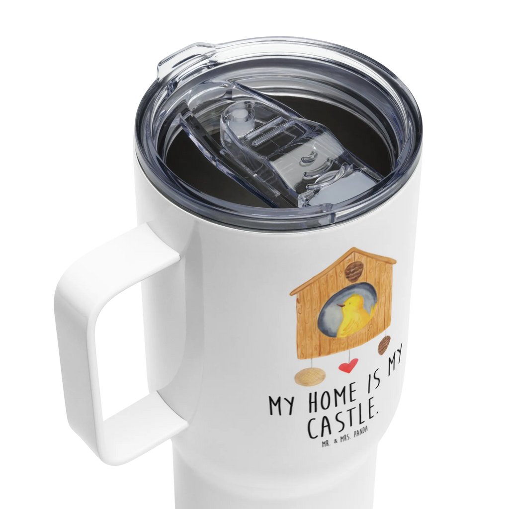 XXL Thermobecher Vogel Haus Autobecher, XL Thermobecher, XL Reisetasse, Jumbo Becher, Großer Thermobecher, Reisebecher, Lustige Sprüche, Tiere, Tiermotive, Gute Laune, Nest, Zuhause, Haus, Vögel, Unser Haus, Vogel, Eigenheim, Castle, Vogelhaus, Home Sweet Home, Vogelhäuschen, Wohnung, Familie, Lieblingsort