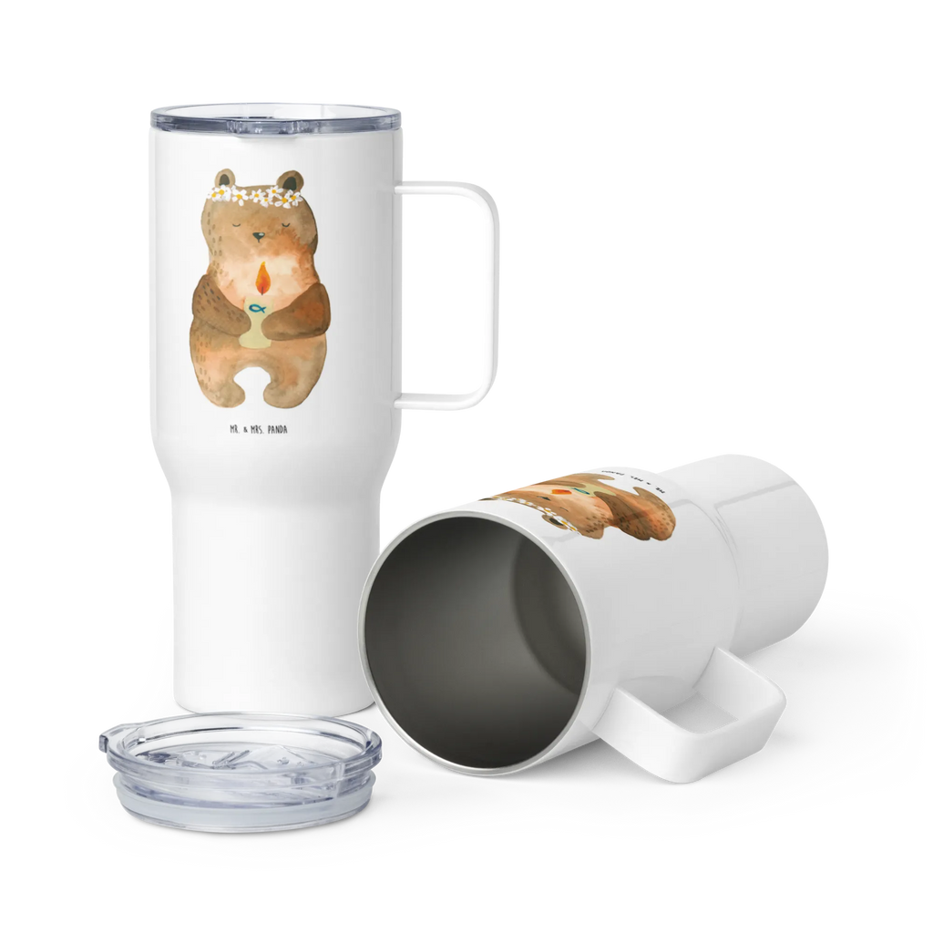 XXL Thermobecher Bär Kommunion Jumbo Becher, Großer Thermobecher, Autobecher, Reisebecher, XL Reisetasse, XL Thermobecher, Teddy, Bär, Teddybär, Taufkerze, Gottes Segen, Kommunion, Katholisch