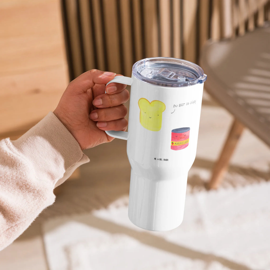 XXL Thermobecher Toast Marmelade XL Reisetasse, Reisebecher, Jumbo Becher, Autobecher, XL Thermobecher, Großer Thermobecher, Lustige Sprüche, Tiere, Tiermotive, Gute Laune, Küche Spruch, Süße Postkarte, Süß, Brot, Frühstück Einladung, Dreamteam, Küche Deko, Toastbrot, Toast, Marmelade