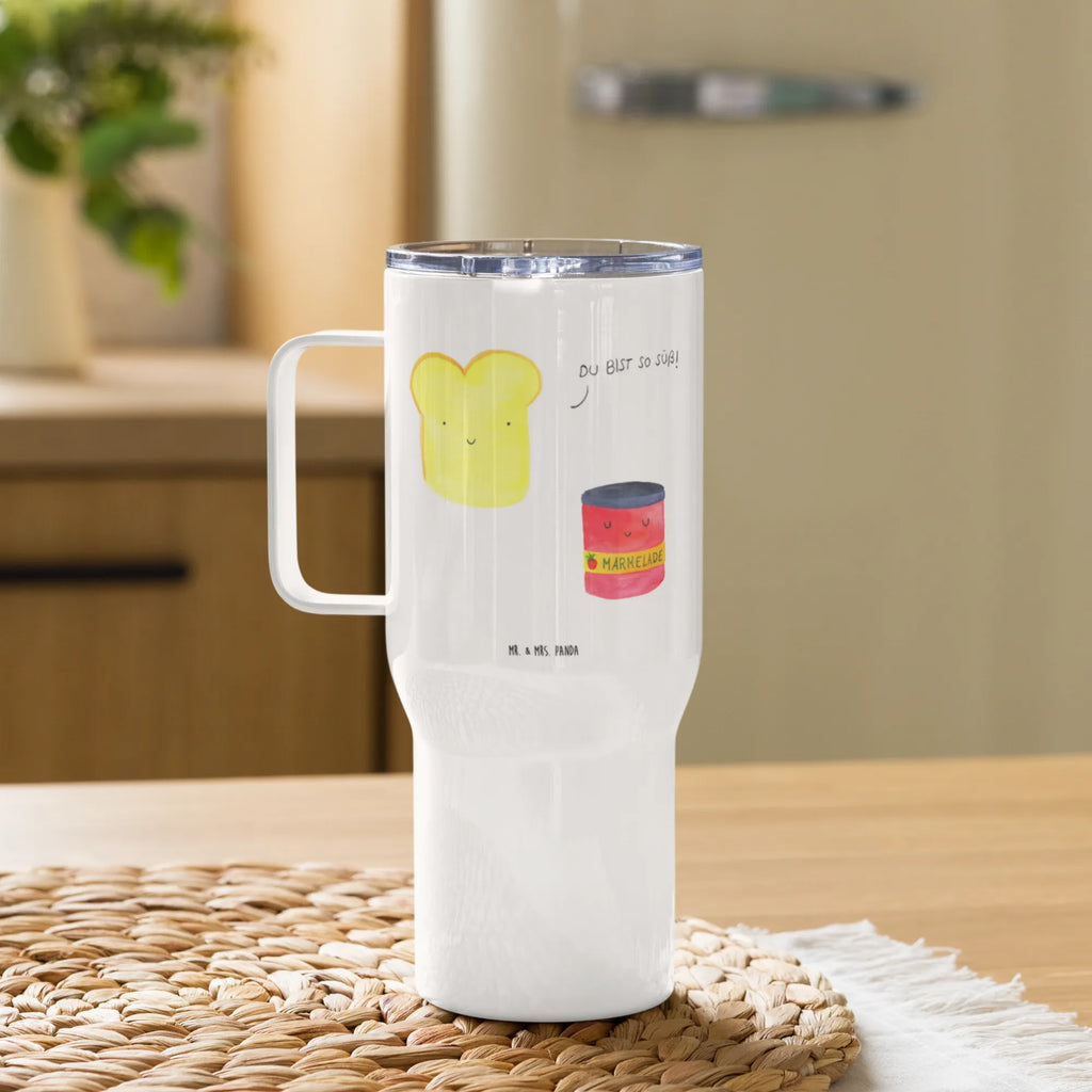XXL Thermobecher Toast Marmelade XL Reisetasse, Reisebecher, Jumbo Becher, Autobecher, XL Thermobecher, Großer Thermobecher, Lustige Sprüche, Tiere, Tiermotive, Gute Laune, Küche Spruch, Süße Postkarte, Süß, Brot, Frühstück Einladung, Dreamteam, Küche Deko, Toastbrot, Toast, Marmelade