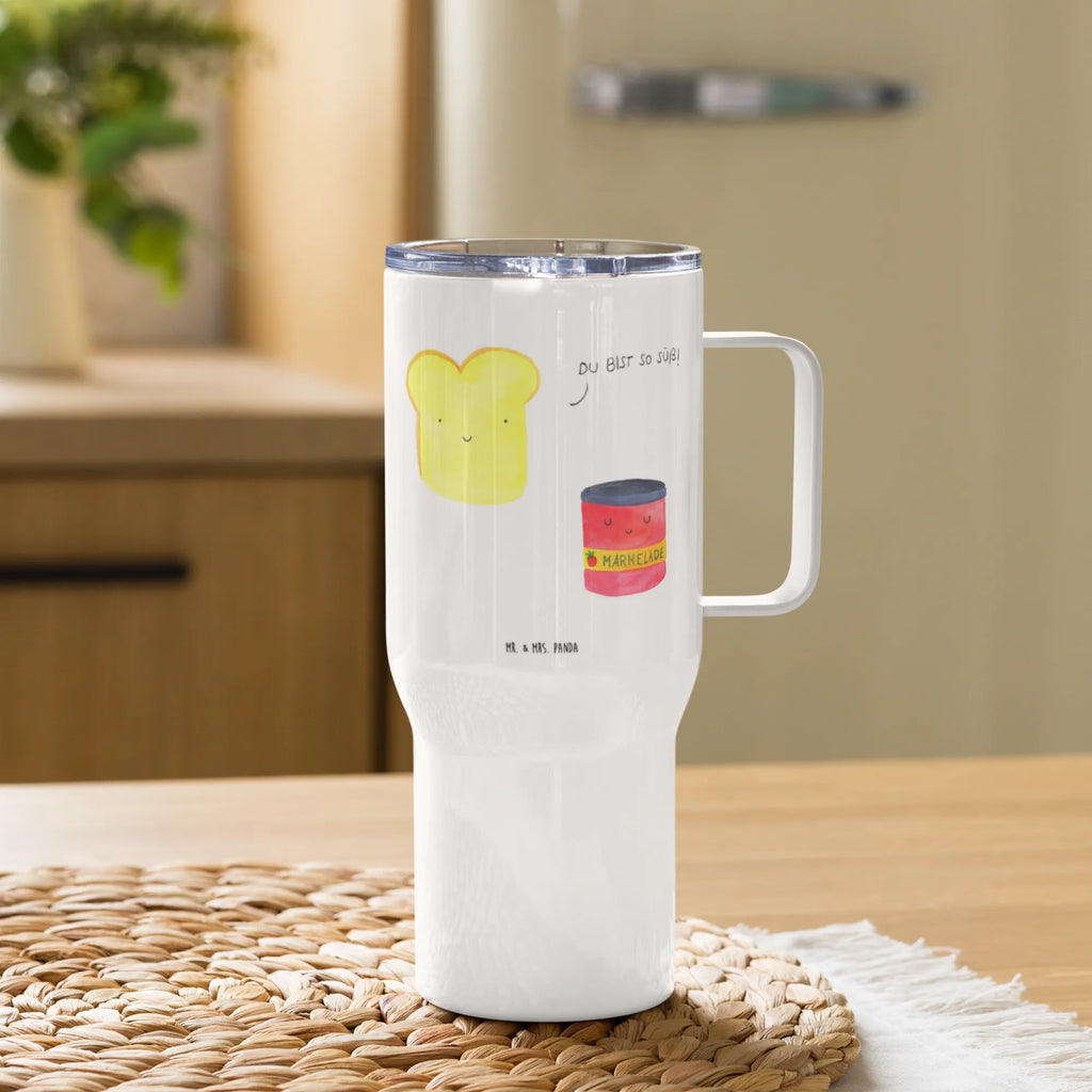 XXL Thermobecher Toast Marmelade XL Reisetasse, Reisebecher, Jumbo Becher, Autobecher, XL Thermobecher, Großer Thermobecher, Lustige Sprüche, Tiere, Tiermotive, Gute Laune, Küche Spruch, Süße Postkarte, Süß, Brot, Frühstück Einladung, Dreamteam, Küche Deko, Toastbrot, Toast, Marmelade