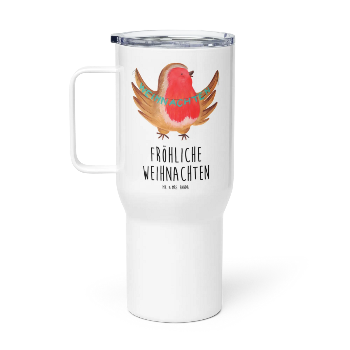 XXL Thermobecher Rotkehlchen Weihnachten XL Reisetasse, thermosbecher, XL Thermobecher, getränkebecher, To-Go-Becher, Trinkgefäß, Thermobecher, Teebecher, Mehrwegbecher, Reisebecher, Mehrweg-Kaffeebecher, Thermos-Becher, Kaffee-to-go-Becher, Kaffee-Thermobecher, Edelstahlbecher, Jumbo Becher, Edelstahl-Thermobecher, Großer Thermobecher, Edelstahl Tasse, Teetasse, Isolierbecher, Autobecher, Weihnachten, Winter, Weihnachtsdeko, Nikolaus, Advent, Heiligabend, Wintermotiv, Weihnachtsgruß, Vogel, Frohe Weihnachten, Xmas, Weihnachtsmotiv