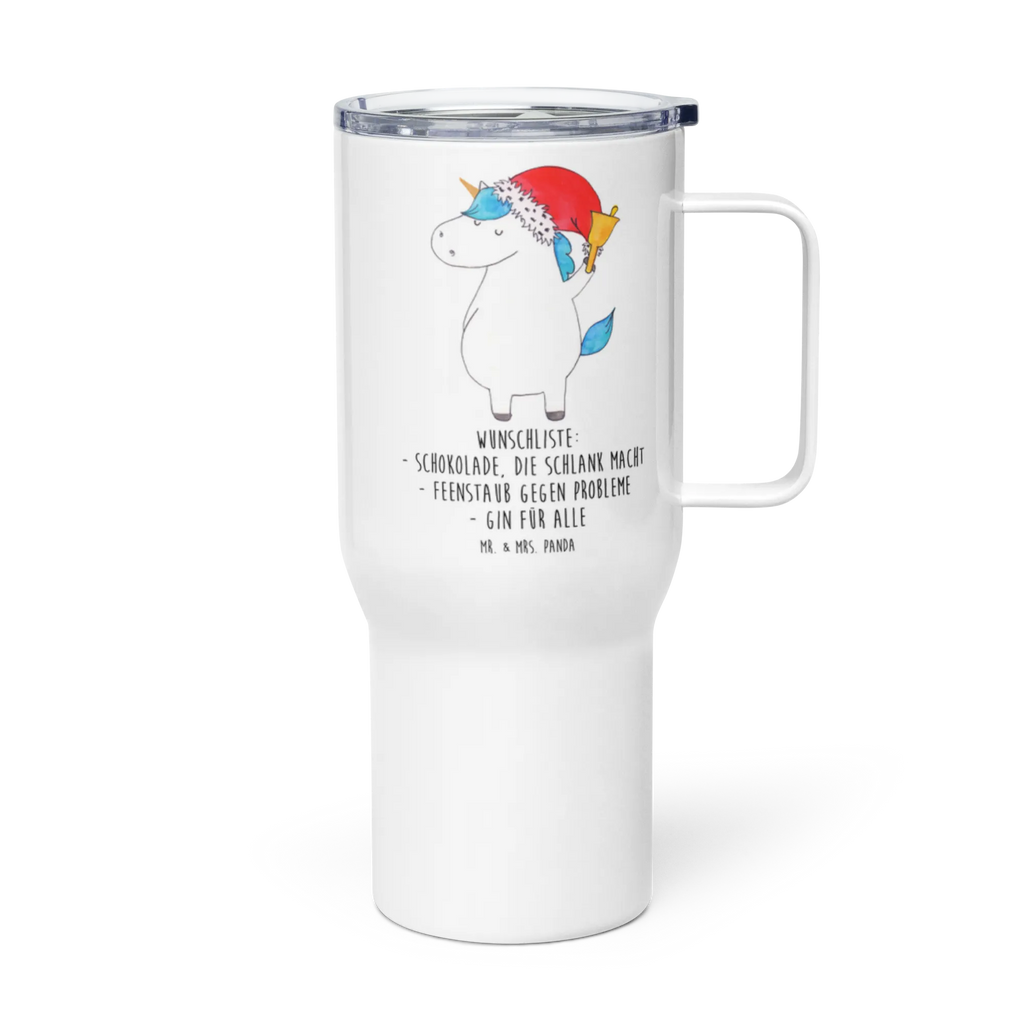 XXL Thermobecher Einhorn Weihnachtsmann Autobecher, Jumbo Becher, XL Thermobecher, XL Reisetasse, Reisebecher, Großer Thermobecher, Thermobecher, Einhorn, Einhörner, Einhorn Deko, Unicorn, Wunschliste, Wunschzettel, Feenstaub, Weihnachten, Gin, Schoki, Nikolaus, Weihnachtsmann, Schokolade