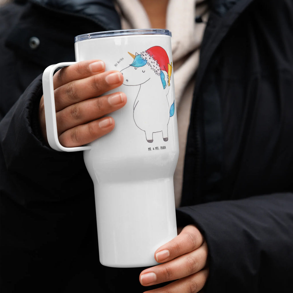 XXL Thermobecher Einhorn Weihnachtsmann Autobecher, Jumbo Becher, XL Thermobecher, XL Reisetasse, Reisebecher, Großer Thermobecher, Thermobecher, Einhorn, Einhörner, Einhorn Deko, Unicorn, Wunschliste, Wunschzettel, Feenstaub, Weihnachten, Gin, Schoki, Nikolaus, Weihnachtsmann, Schokolade
