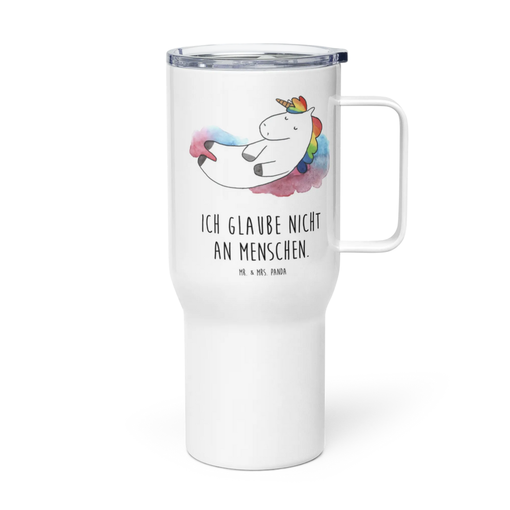 XXL Thermobecher Einhorn Wolke 7 XL Reisetasse, Reisebecher, Autobecher, Großer Thermobecher, Jumbo Becher, XL Thermobecher, Unicorn, Einhorn, Einhörner, Einhorn Deko, Lächeln, Realität, Verliebt, Lustig, Geschenk, Witzig, Menschen, Glaube