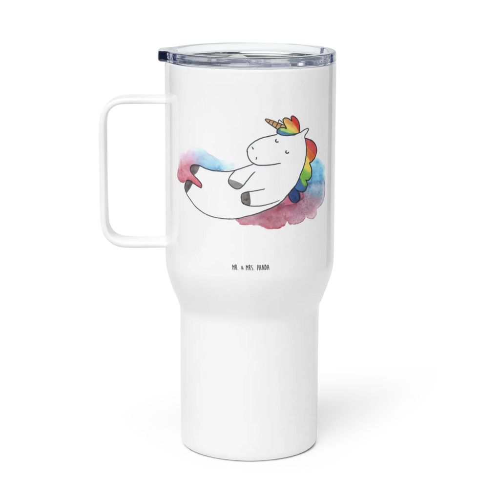 XXL Thermobecher Einhorn Wolke 7 XL Reisetasse, Reisebecher, Autobecher, Großer Thermobecher, Jumbo Becher, XL Thermobecher, Unicorn, Einhorn, Einhörner, Einhorn Deko, Lächeln, Realität, Verliebt, Lustig, Geschenk, Witzig, Menschen, Glaube