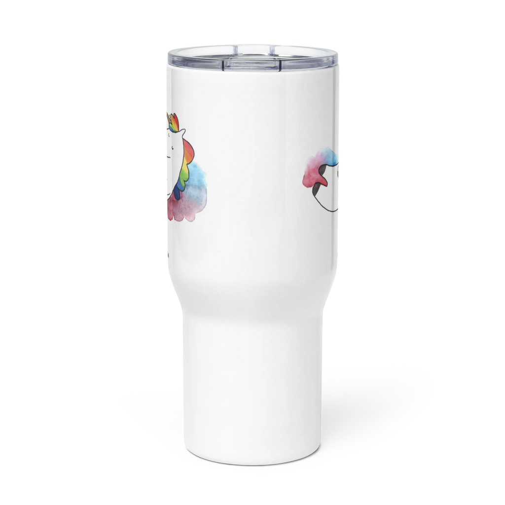 XXL Thermobecher Einhorn Wolke 7 XL Reisetasse, Reisebecher, Autobecher, Großer Thermobecher, Jumbo Becher, XL Thermobecher, Unicorn, Einhorn, Einhörner, Einhorn Deko, Lächeln, Realität, Verliebt, Lustig, Geschenk, Witzig, Menschen, Glaube